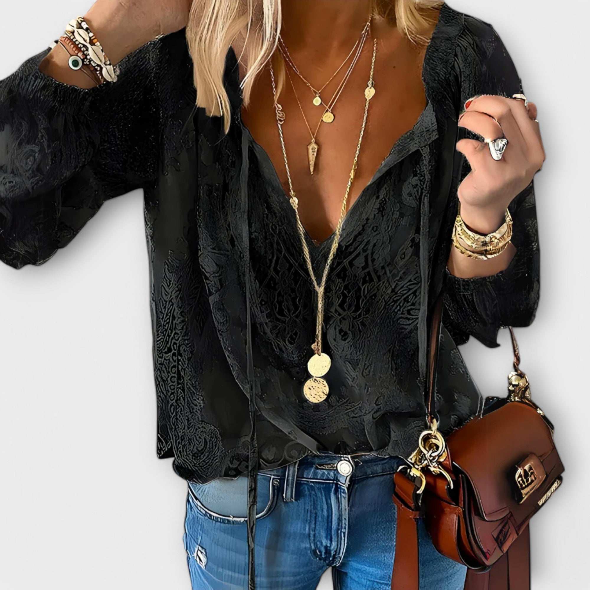 Amara™ | Bohemian Lace Blouse