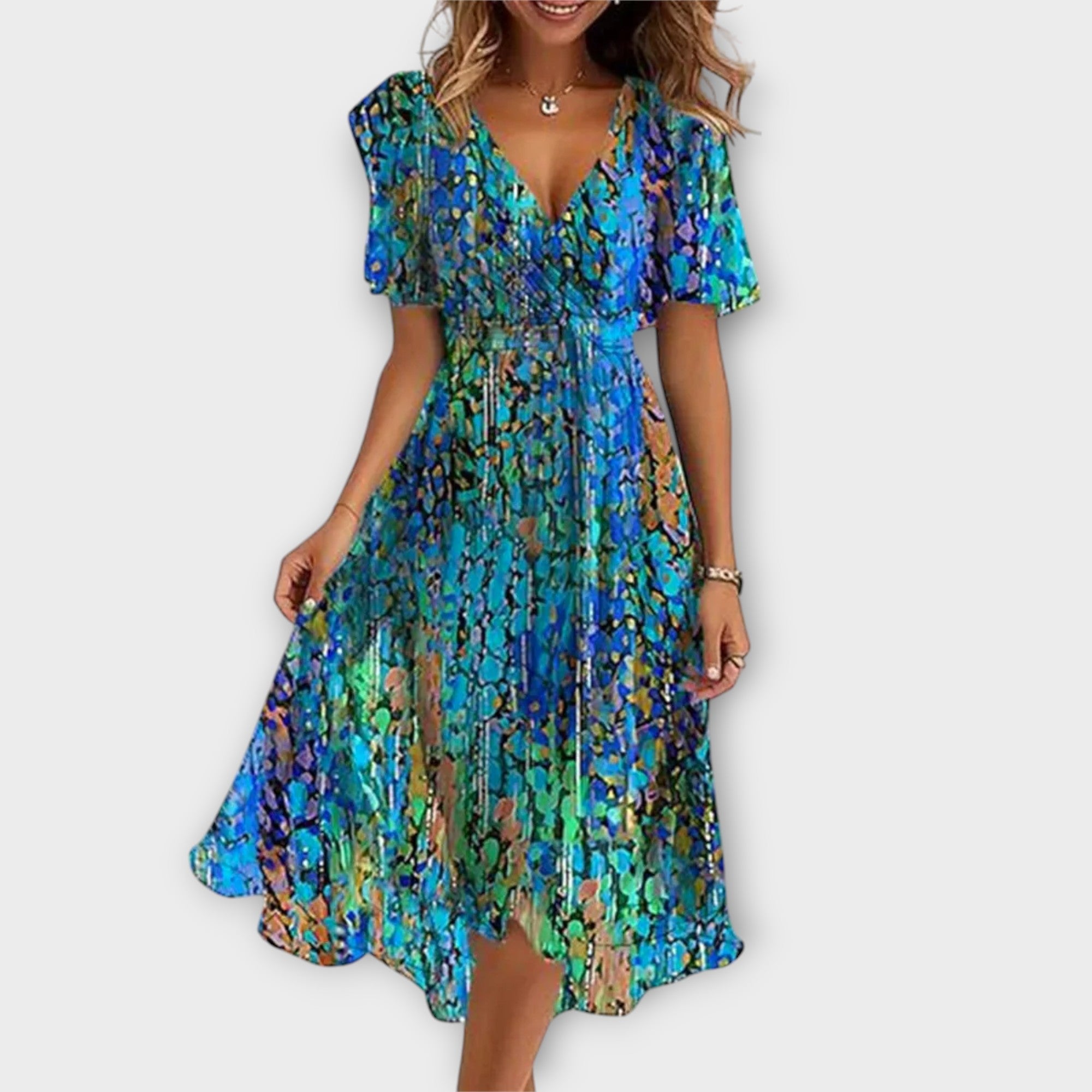 Amara™ | Light Flowing Midi Dress