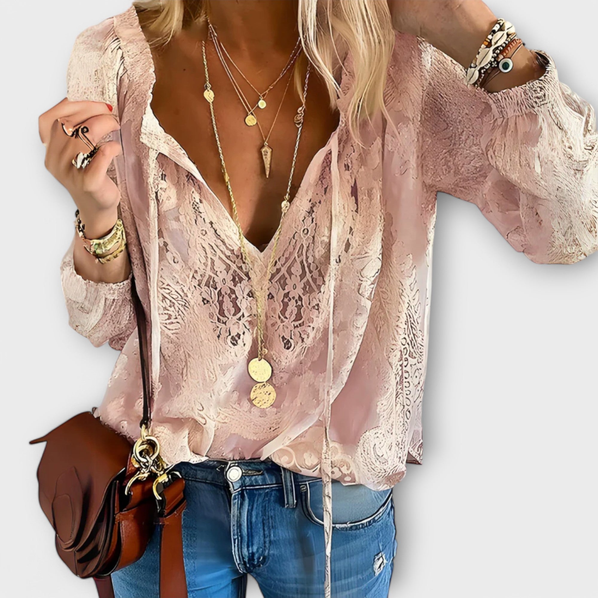 Amara™ | Bohemian Lace Blouse