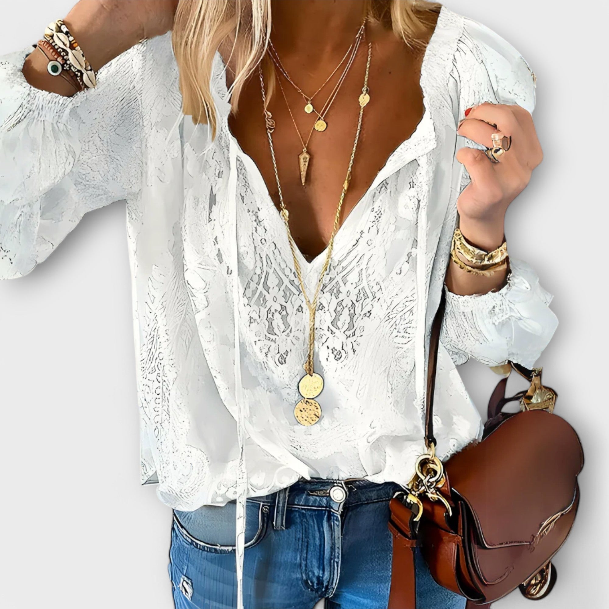Amara™ | Bohemian Lace Blouse