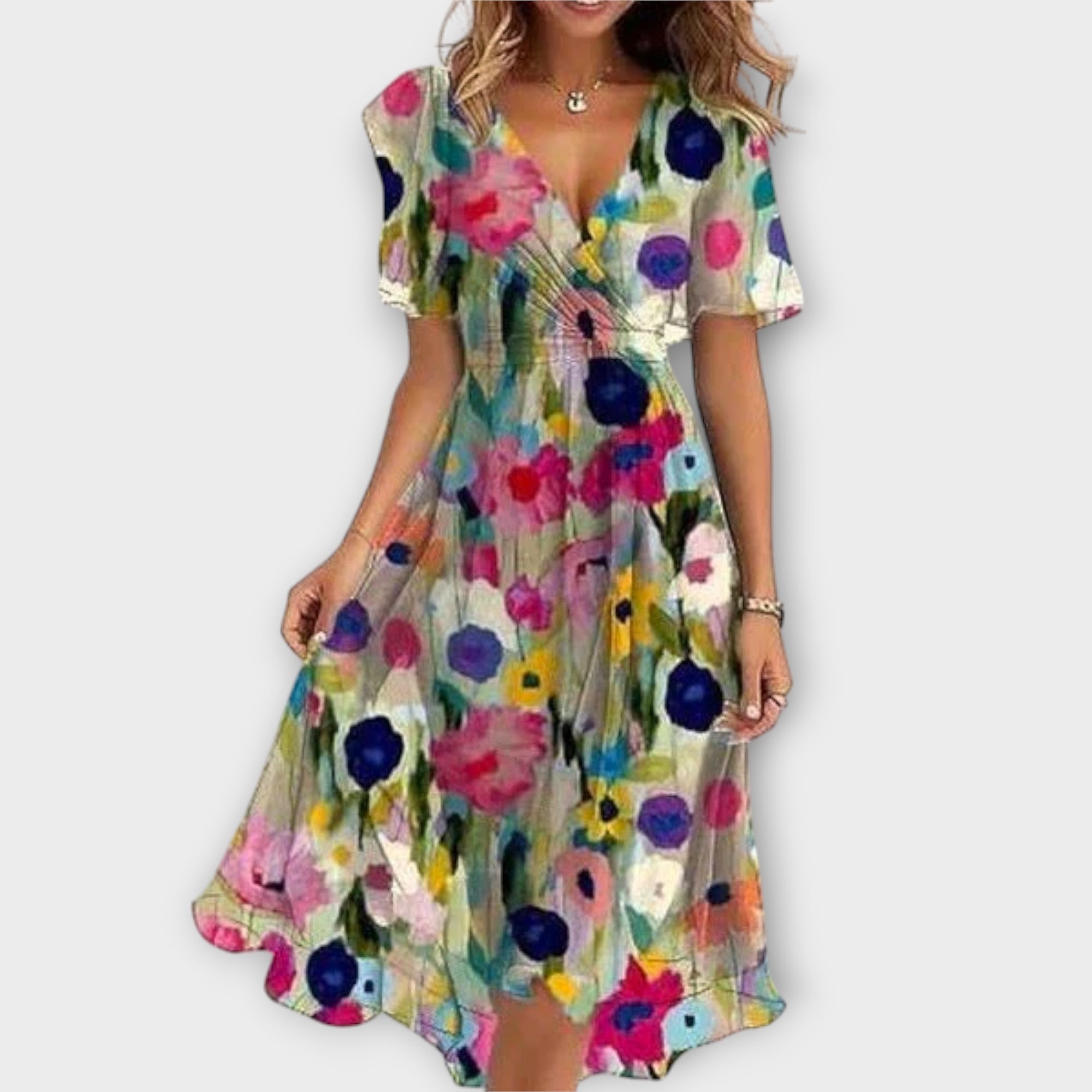 Amara™ | Light Flowing Midi Dress