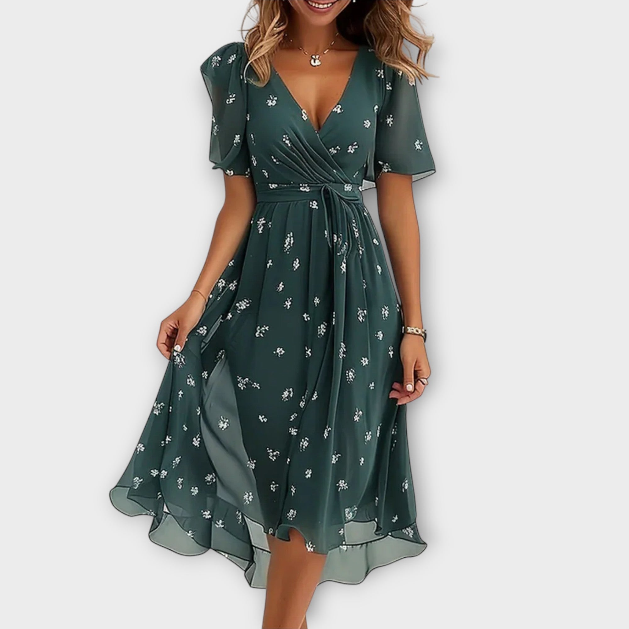 Amara™ | Light Flowing Midi Dress