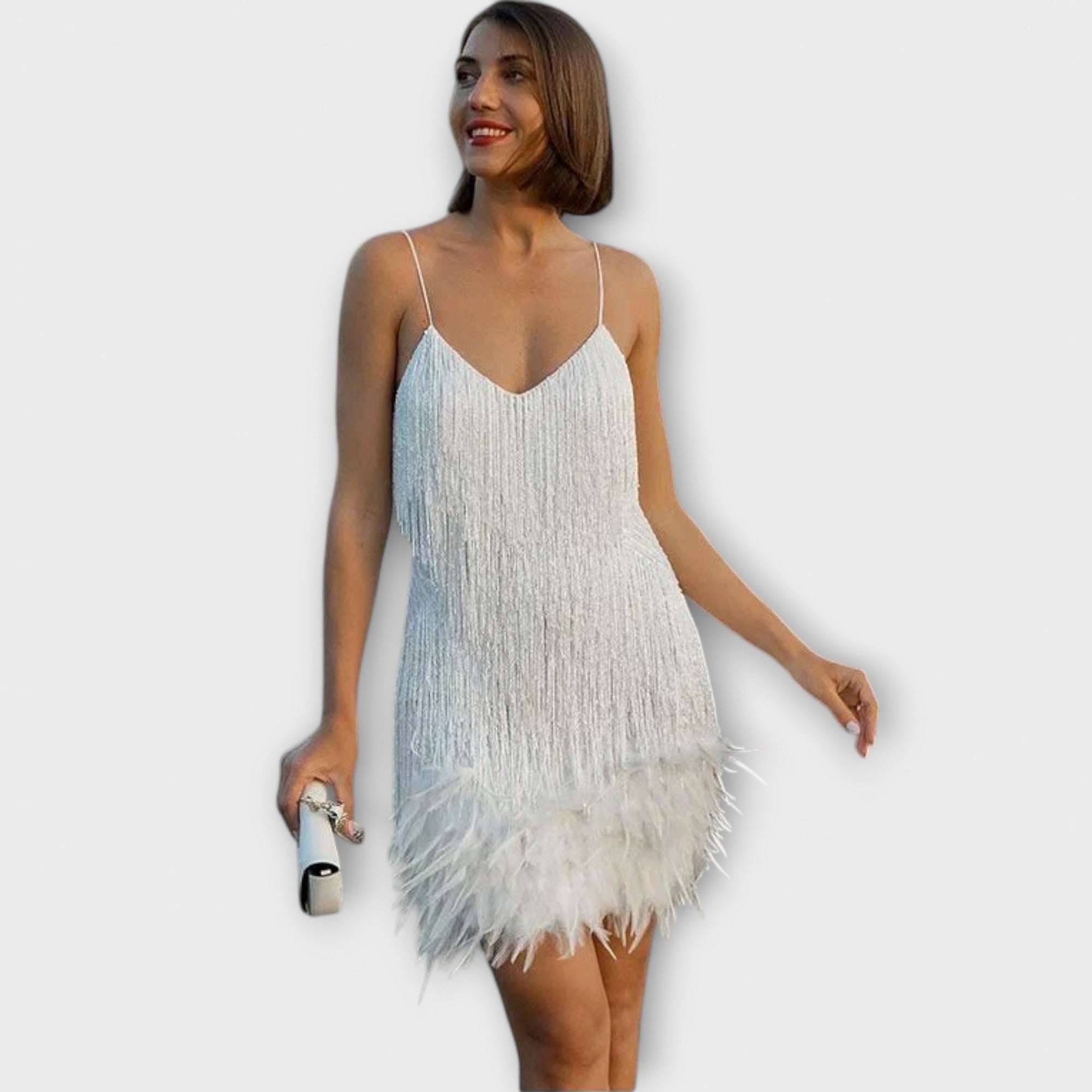 Amara™ | Sequin Feather Dress