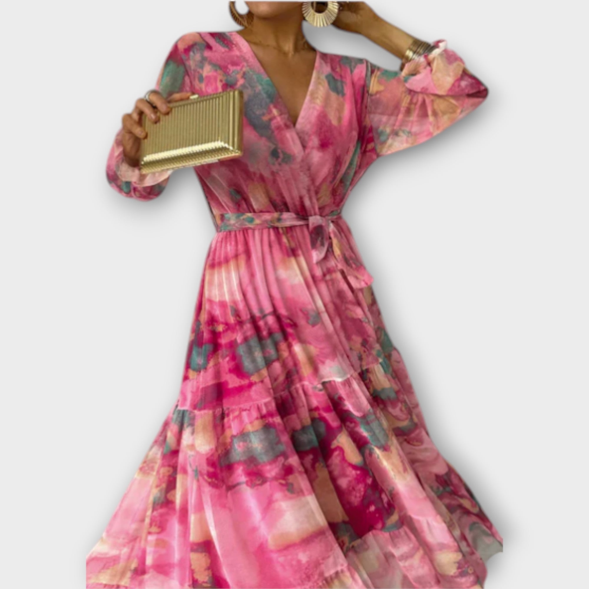 Amara™ | Aquarelle Dream Maxi Dress