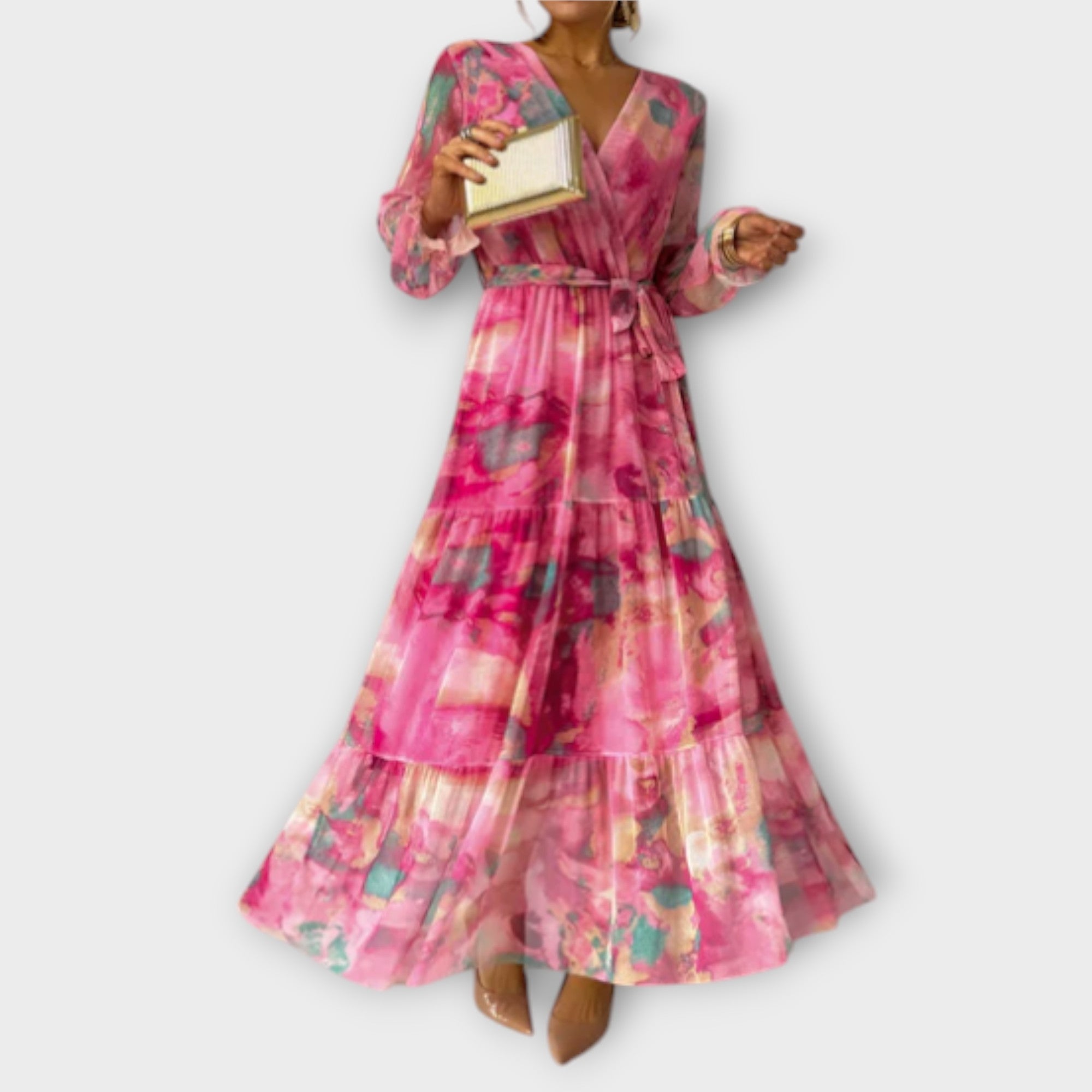 Amara™ | Aquarelle Dream Maxi Dress