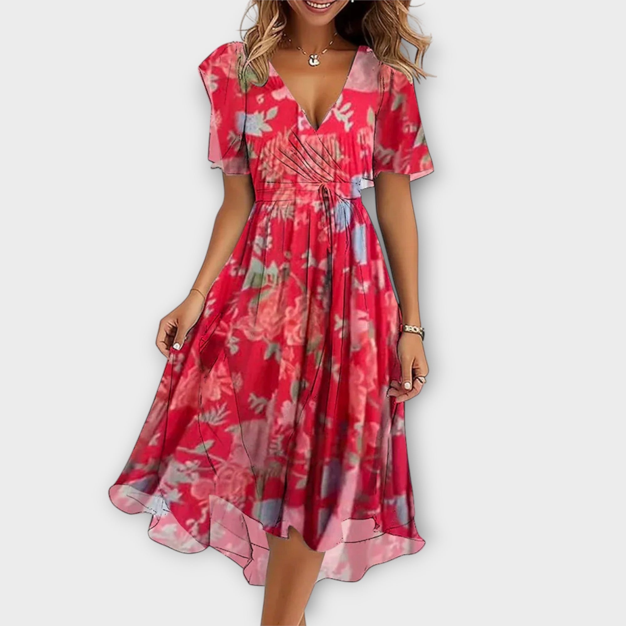 Amara™ | Light Flowing Midi Dress