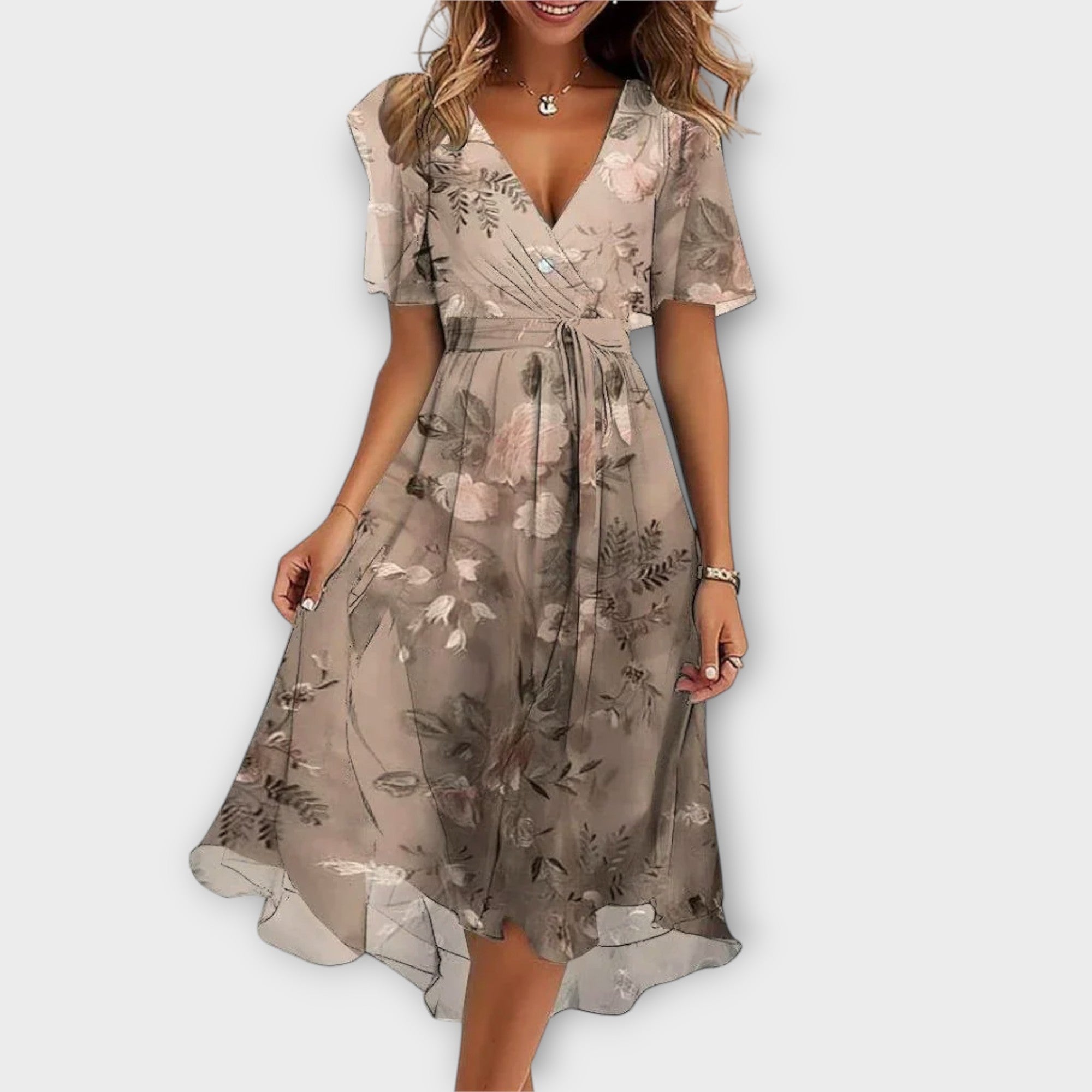 Amara™ | Light Flowing Midi Dress