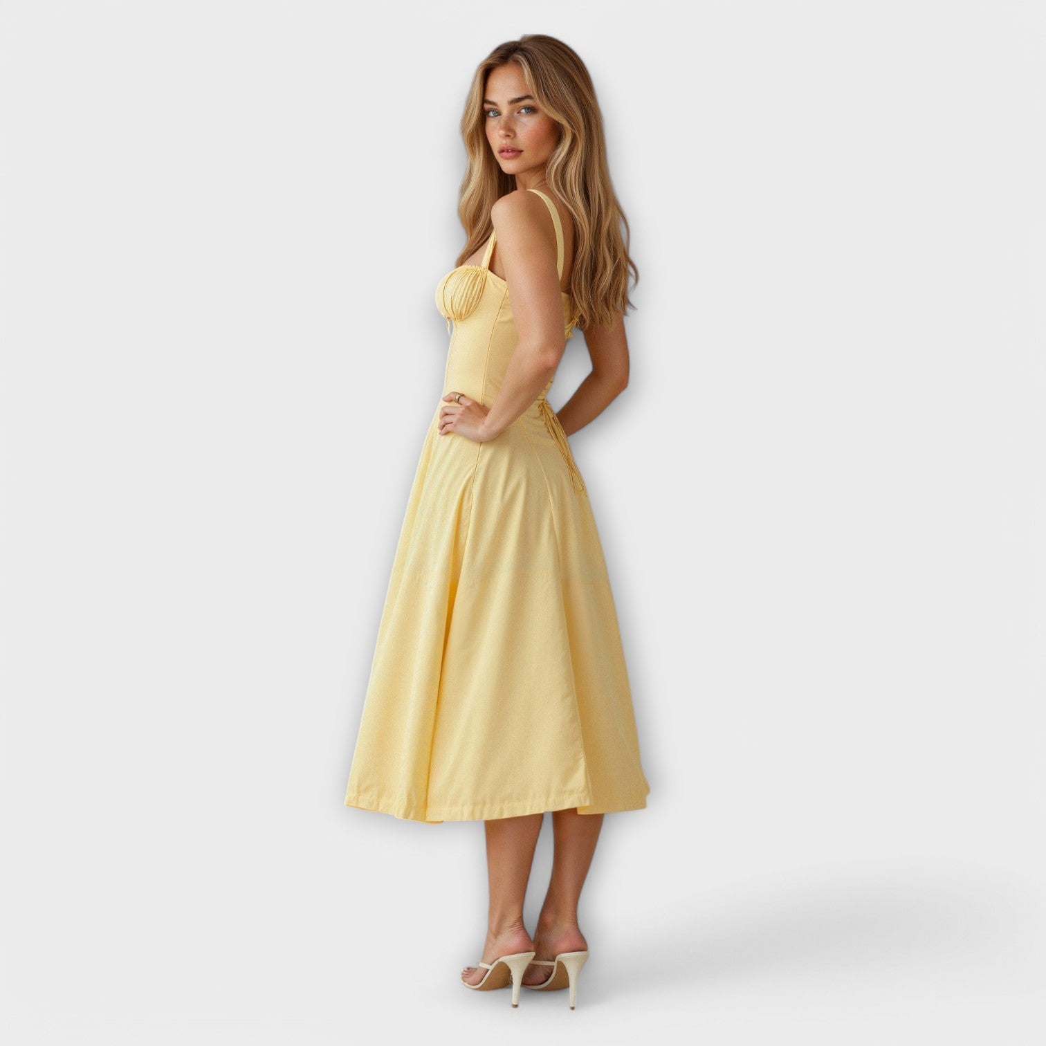 Amara™ | Corset Midi Dress