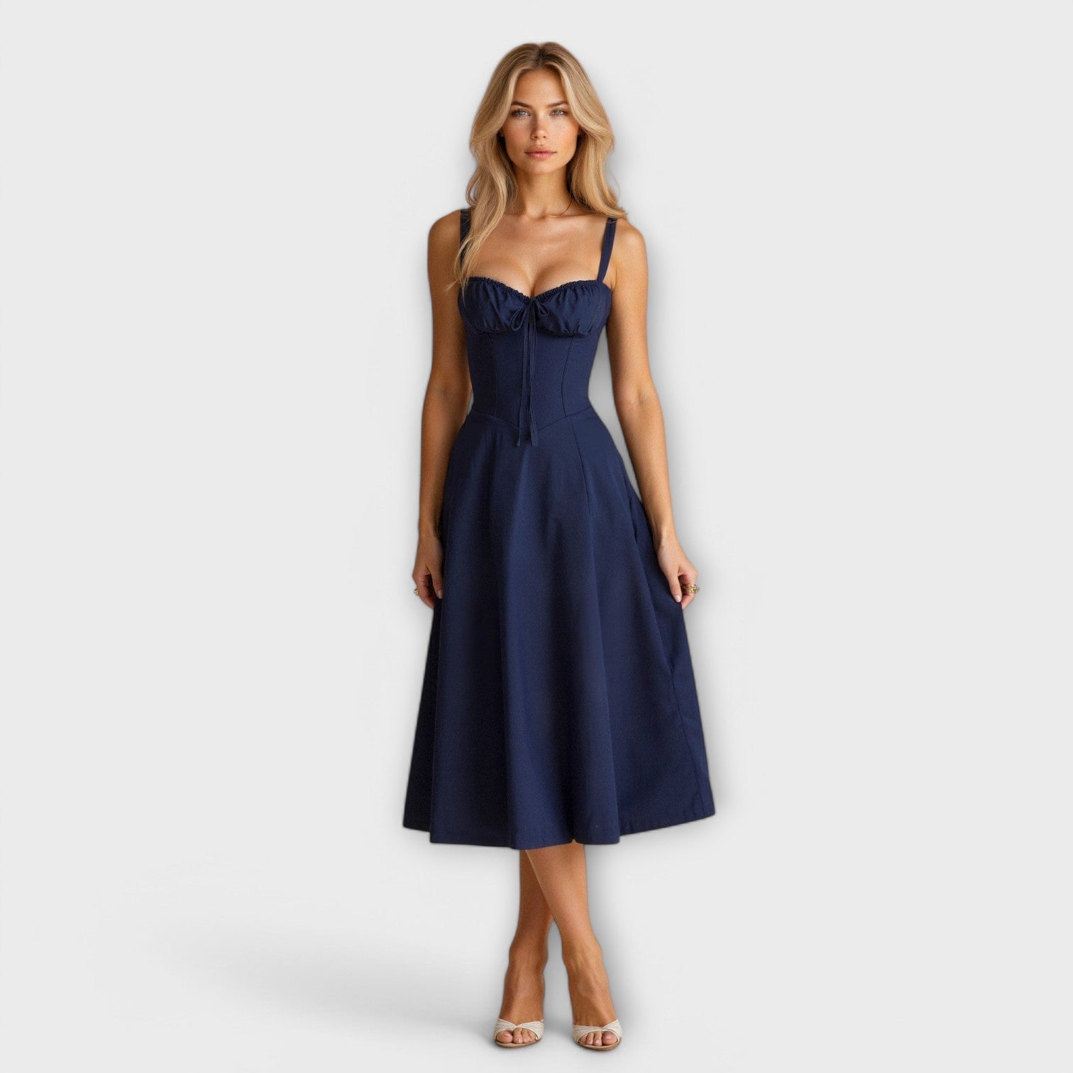Amara™ | Corset Midi Dress