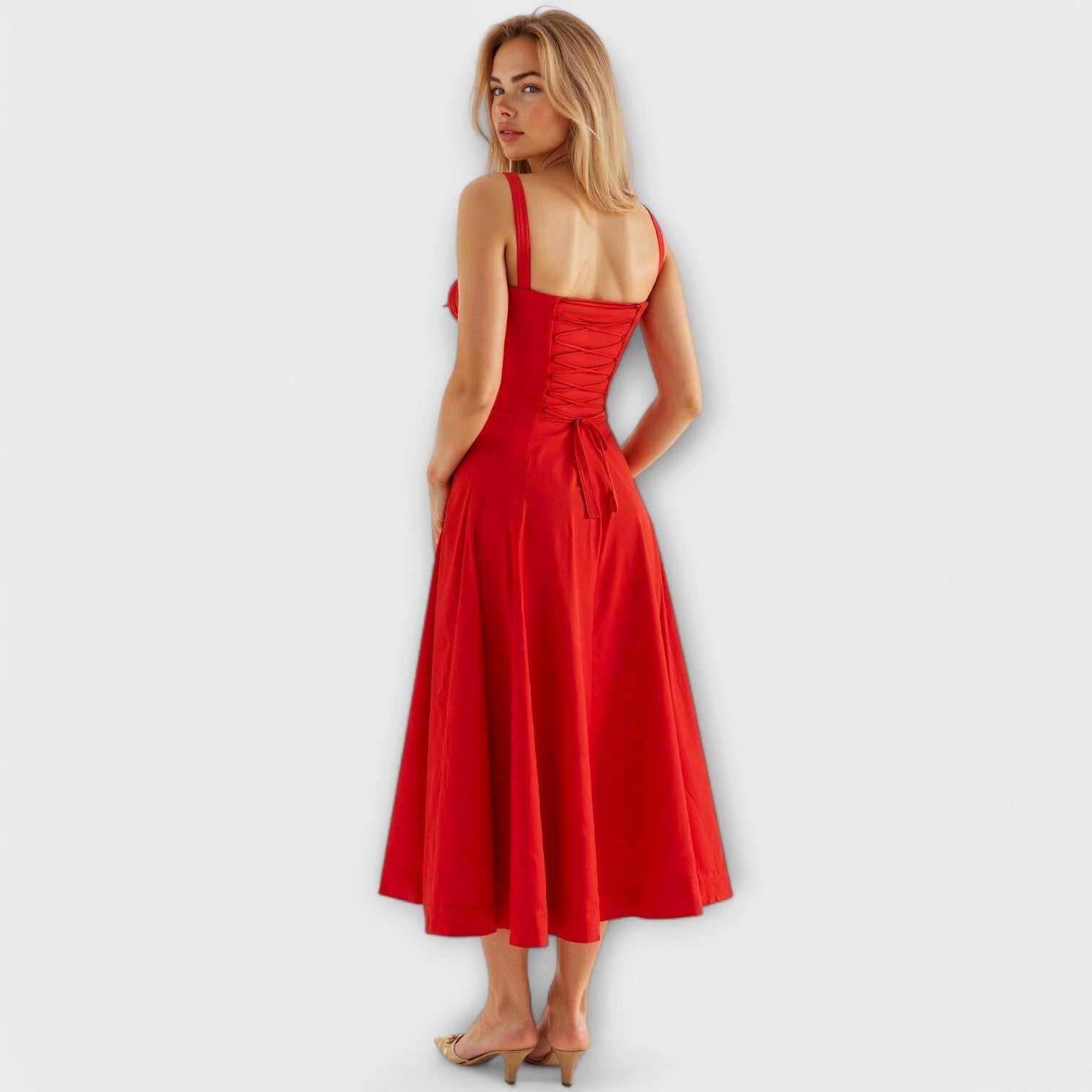Amara™ | Corset Midi Dress