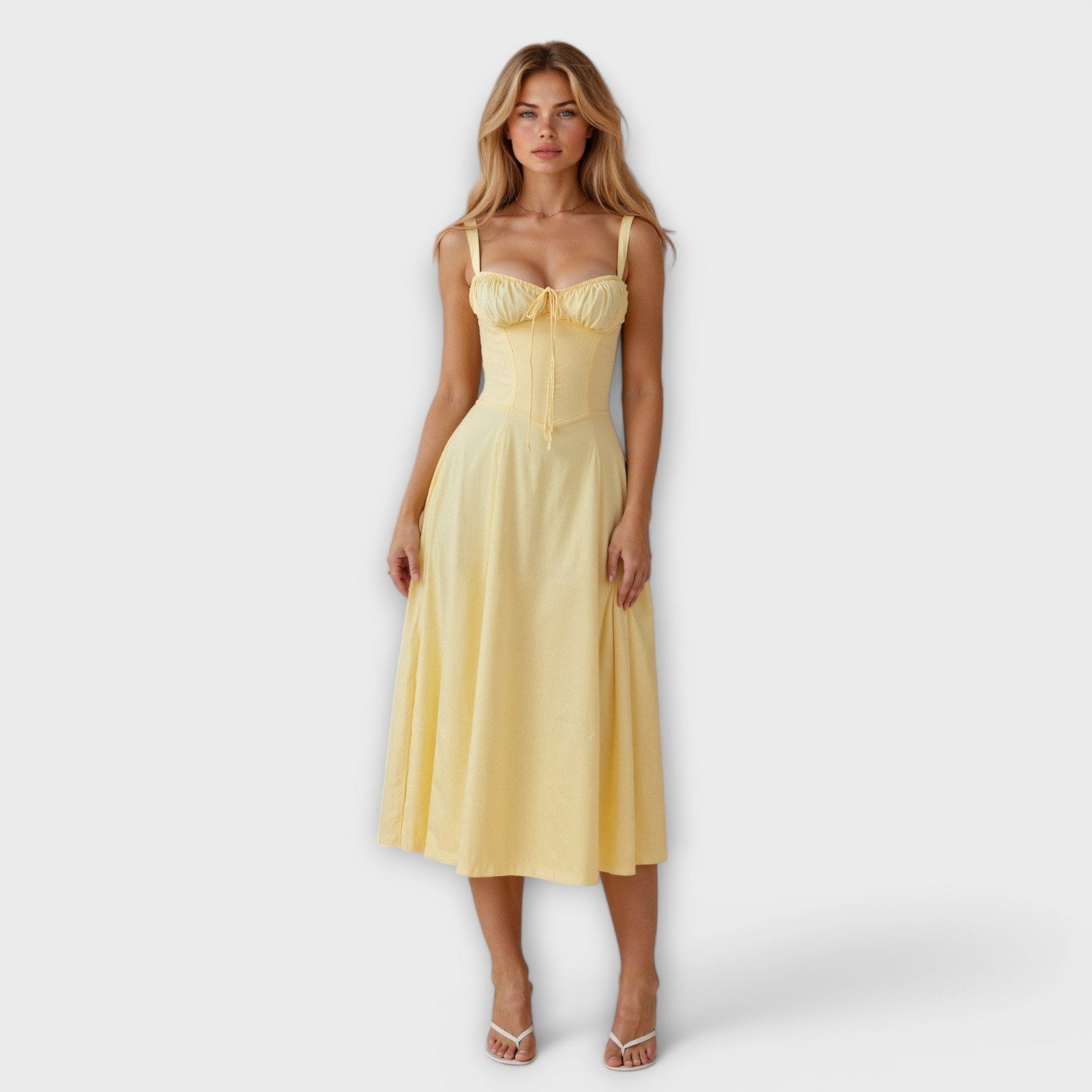 Amara™ | Corset Midi Dress