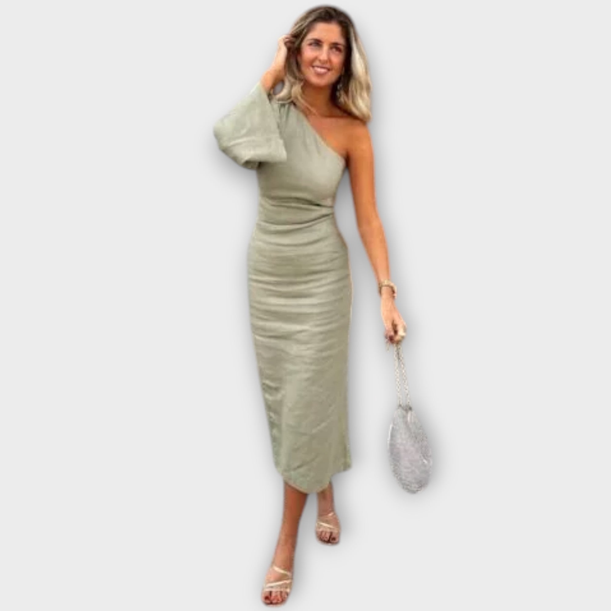 Amara™ | Asymmetrical Satin Dress